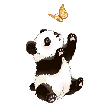 熊貓與蝴蝶