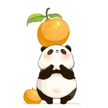 熊貓與水果