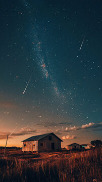 流星雨星空宇宙