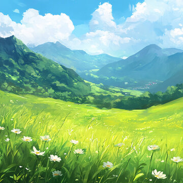 草地場(chǎng)景