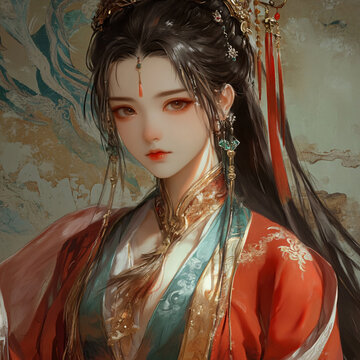 國風女性頭像
