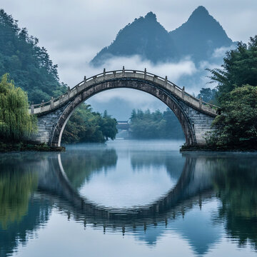 煙雨畫橋