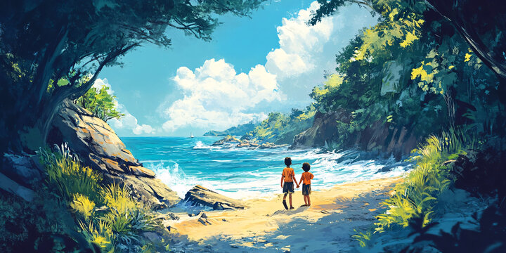 海灘漫步