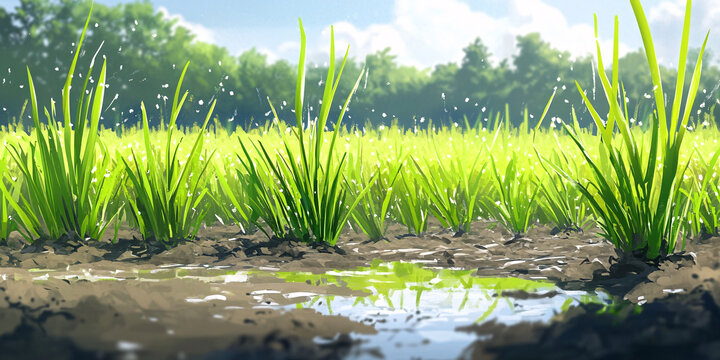 插秧苗