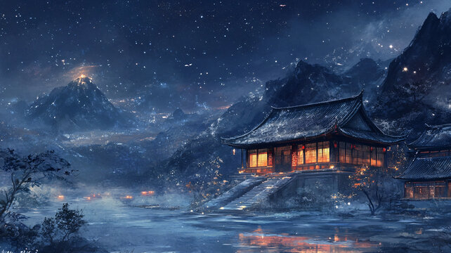 古風(fēng)夜景