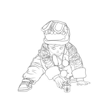 小朋友放鞭炮