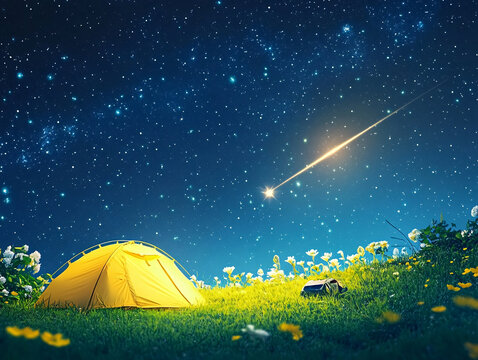 星空下露營