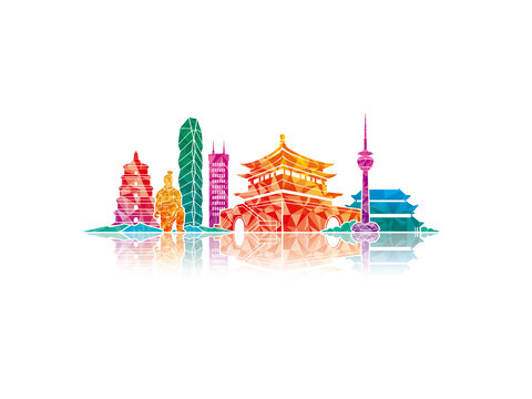 城市地標(biāo)西安