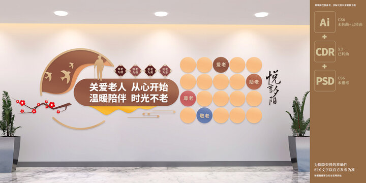 敬老養(yǎng)老文化墻
