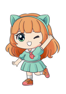 可愛貓耳女孩
