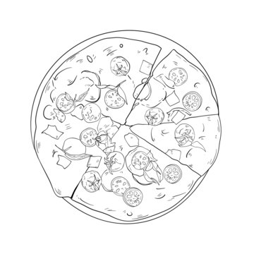 披薩餅插畫(huà)