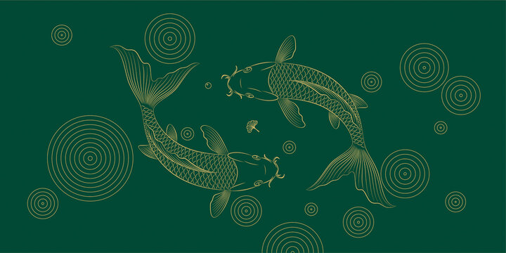 手繪鯉魚錦鯉