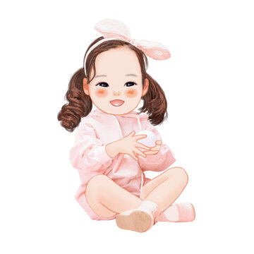 蝴蝶結(jié)女孩全身像