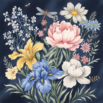 水彩花園之美