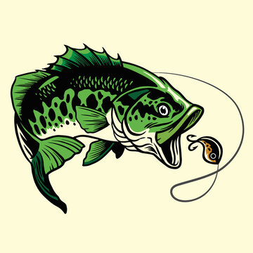 潮流插畫戶外露營釣魚魚餌海釣海洋服裝