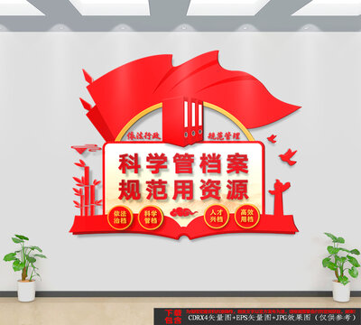豎版檔案室文化墻