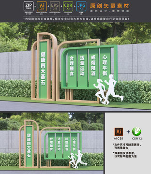 健康基石戶外景觀立牌