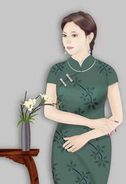 旗袍美女