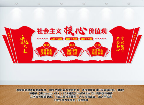 核心價(jià)值觀黨建文化墻