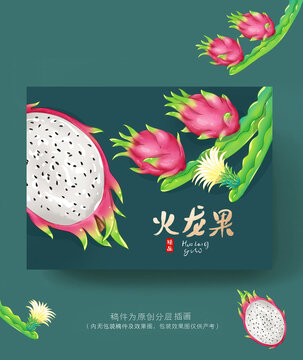 火龍果插畫包裝