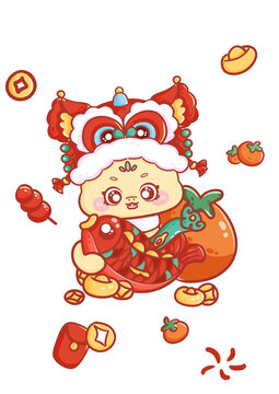 新年蛇年財神福娃事事如意