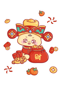 蛇年財神福娃