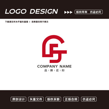 FJ字母logo創(chuàng)意標(biāo)志