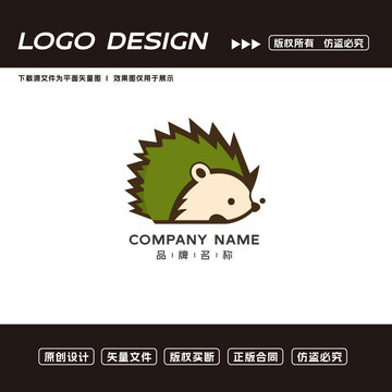 卡通刺猬logo標(biāo)志
