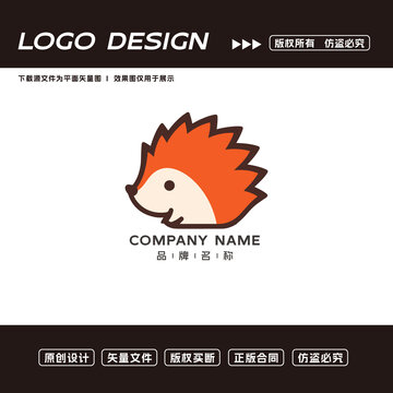 卡通刺猬logo標(biāo)志