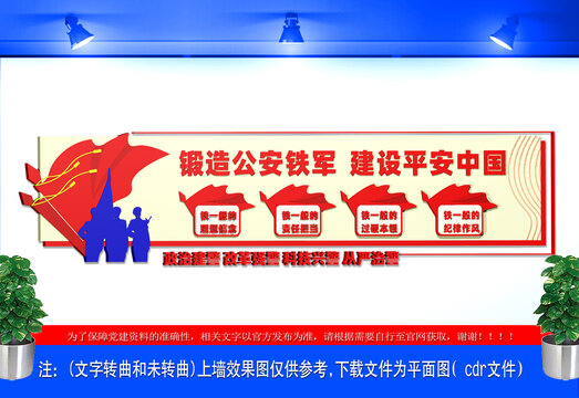 四個(gè)鐵一般文化墻