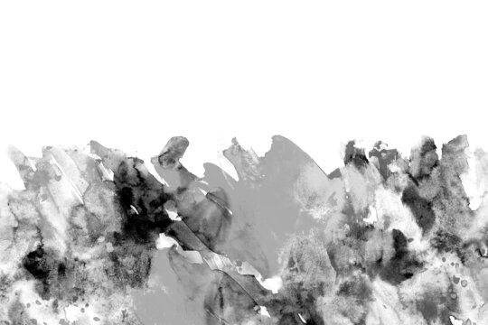 水彩黑白背景畫