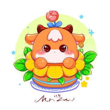 卡通牛