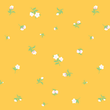 黃底小碎花
