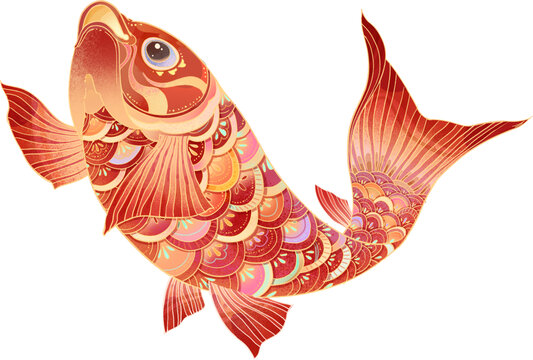 跳起來的鯉魚