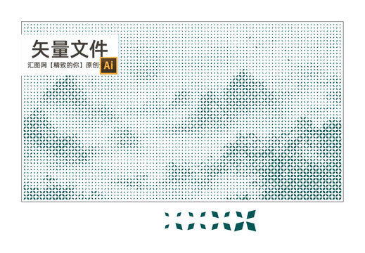 半調(diào)山水背景鏤空板