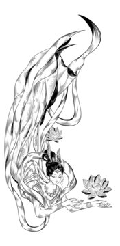 飛天女神敦煌風(fēng)格