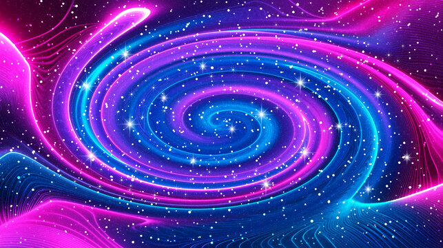 浪漫炫彩夢(mèng)幻星空紫