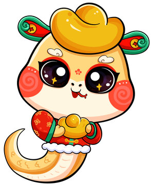 國潮新年之元寶蛇