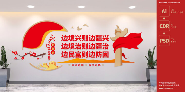 興邊富民穩(wěn)邊固邊文化墻