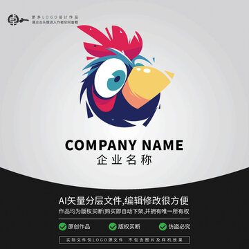 公雞農(nóng)場炫酷時尚農(nóng)業(yè)LOGO
