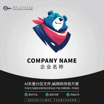 小熊狗熊潮流游戲炫酷LOGO