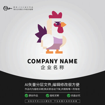 母雞農(nóng)場炫酷時尚農(nóng)業(yè)LOGO