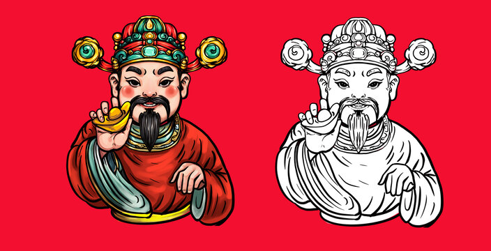財(cái)神插畫(huà)