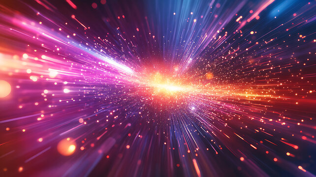 抽象色彩爆炸宇宙背景圖