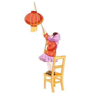 掛燈籠的孩子