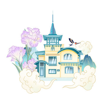 哈爾濱鐵路管理建筑貼紙