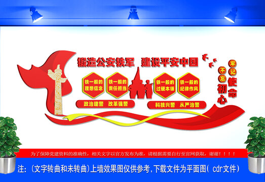 公安鐵軍保平安文化墻