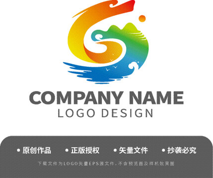 龍旅游山水LOGO