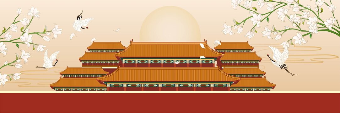 故宮國潮插畫