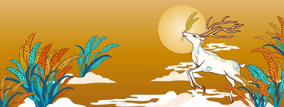 國(guó)潮插畫(huà)豐收
